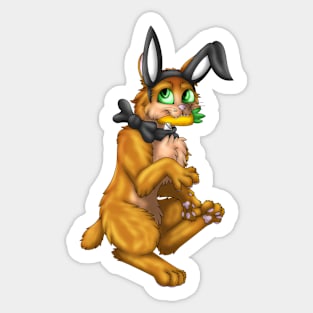 Bobtail BunnyCat: Gigner (Black) Sticker